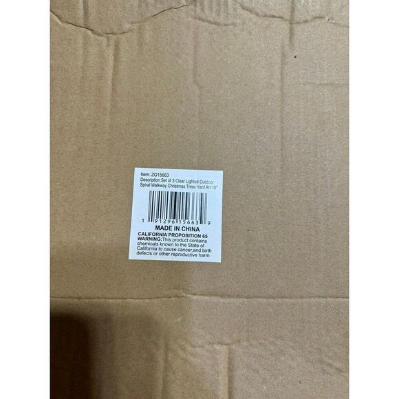 Northlight Set of 3 White Clear Lighted Spiral Cone Walkway Christmas Trees Outd - Picture 3 of 3